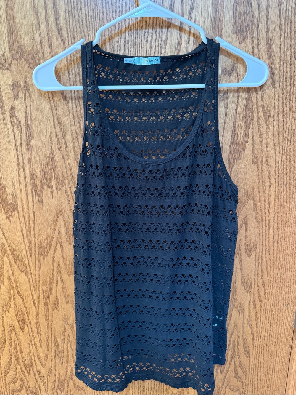 Maurices Black Crochet Tank